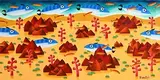 Red Rocks and Coral by Graham Knuttel, oil on canvas, sold Mar 2018
