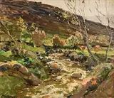 The Glens of Antrim by James Humbert Craig, oil on board, sold Mar 2018