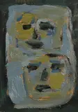 Patrick Collins, Faces, oil on board