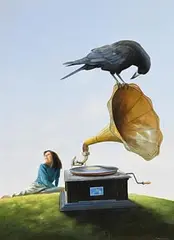 The Music Lesson by Jimmy Lawlor, oil on board, offered Mar 2018