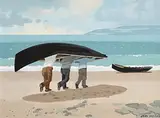 John Skelton Snr, The Last Wave, Inisheer Co. Galway, oil on canvas board