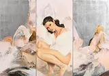 David Graux French, Arctique Nebuleuse, oil on canvas triptych
