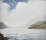 Coastal Inlet by Letitia Marion Hamilton, oil on board, sold Mar 2018