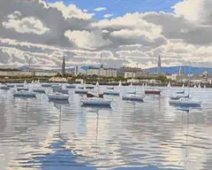 Dun Laoghaire Harbour by John Kirwan, oil on canvas, offered Mar 2018