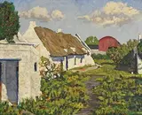 Ciaran Clear, Old Cottage - Rush, 1952, oil on board