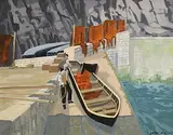John Skelton Snr, Home Deliveries, Inishmor, oil on canvas board