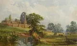 Leycaster Landscape by John Faulkner, watercolour, sold Mar 2018
