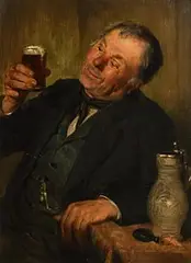 Gustav Graef German, A Fine Brew, oil on panel