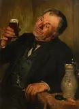 Gustav Graef German, A Fine Brew, oil on panel