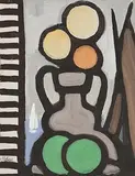 Markey Robinson, Still Life on Windowsill, gouache on card