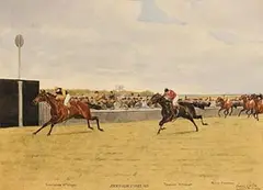 Isaac Cullin, The Jockey Club Stakes, 1913, watercolour