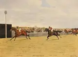 Isaac Cullin, The Jockey Club Stakes, 1913, watercolour