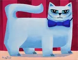 Blue Dickie Bow by Graham Knuttel, oil on canvas, sold Mar 2018