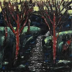 Philip Ryan, Two Trees, 2015, oil on canvas