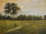 Ciaran Clear, Walking in the Moonlight, oil on canvas