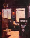 Gerry Glynn, Sunlit Moment, Hibernian Hotel, Kilkenny, 2007, oil on canvas