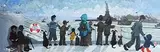 Nick Holly, The Ferry at Liberty Island, New York, oil on board