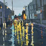 Camden Street by John Morris, oil on board, sold Mar 2018