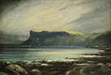 Antrim Coast by Charles McAuley, oil on board, sold Mar 2018