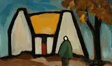 On the Path Home by Markey Robinson, oil on board, sold Mar 2018