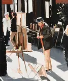 David McElhinney, Artist Place du Tertre, oil on canvas