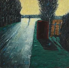 Philip Ryan, Dark Road IV, 2015, oil on board
