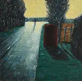 Philip Ryan, Dark Road IV, 2015, oil on board