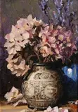 Mat Grogan, Hydrangeas, oil on board