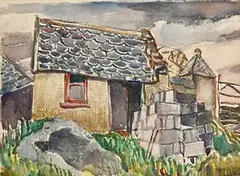 Olive Henry, The Cottage, watercolour