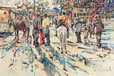 Simply Pointing Out at Tallow Horse Fair by Arthur K. Maderson, oil on board, sold Jan 2018
