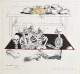 Micheal Farrell, The Wounded Wonder, 1987, mixed media on paper