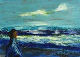 Daniel O'Neill, Contemplation, oil on board