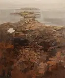 Headland by Arthur Armstrong, oil on board, sold Jan 2018