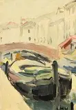 Canal in Venice by Letitia Marion Hamilton, oil on board, sold Jan 2018