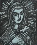 Richard King, Study for Stained Glass, oil on board