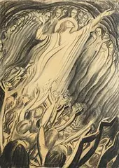 Richard King, Ascesion Into Heaven, charcoal