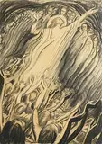 Richard King, Ascesion Into Heaven, charcoal