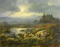 Marsh Pond by Joop Smits, oil on canvas board, sold Jan 2018