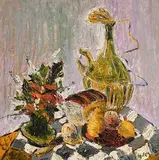 Kenneth Hall, Still Life, oil on board