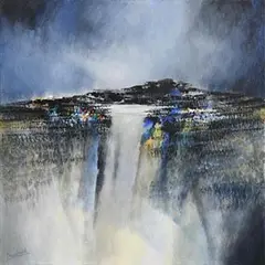 Manus Walsh, Burren Turlough, Showers, oil on canvas