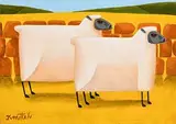 Ewe Two by Graham Knuttel, oil on canvas, sold Jan 2018