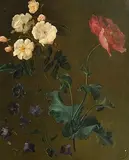 William Mussill, A Study of Flowers, oil on canvas