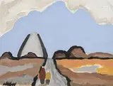 The Road Home by Markey Robinson, gouache, sold Jan 2018