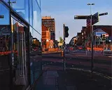 Trevor McElnea, Great Victoria Street, Belfast, oil on canvas