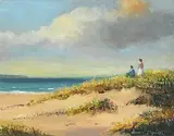 Looking out to Sea by Norman J. McCaig, oil on board, sold Jan 2018
