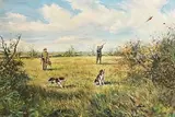 Gordon King British, On the Shoot, oil on canvas