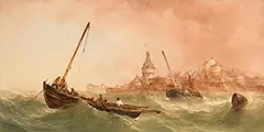 Alfred Herbert, Rough Seas off St Malo, France, watercolour