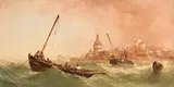 Alfred Herbert, Rough Seas off St Malo, France, watercolour