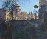 Four Courts, Dublin by Desmond Hickey, oil on board, sold Jan 2018
