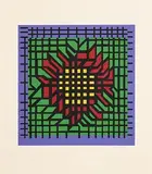Optical Composition by Victor Vasarely, 1980, screen print signed & numbered 109 from an edition of 250, sold Jan 2018